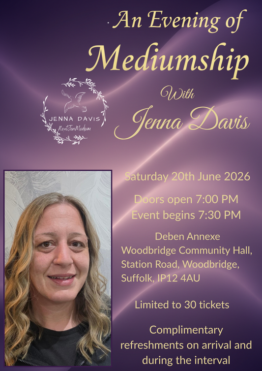 Mediumship Evening - Saturday 20th June 2026 WOODBRIDGE, SUFFOLK